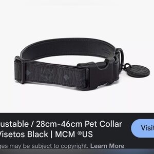 MCM Visetos designer dog collar 11 to 18 inches